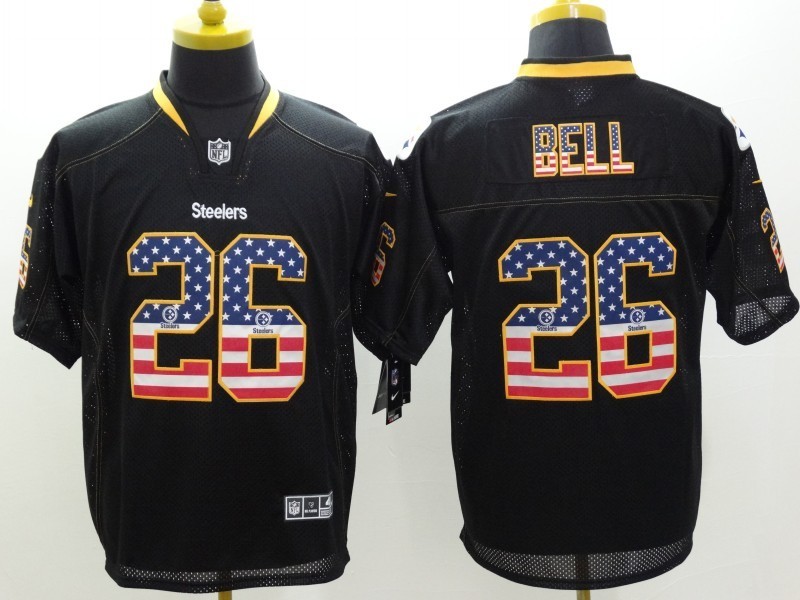 Men's Pittsburgh Steelers LeVeon Bell #26 Black Jersey